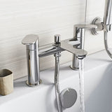 Wharf Bath Shower Mixer Tap With Kit Including Shower Hose and Handset - www.ultrabathroom.com